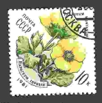 Stamps Russia -  Flores de los Cárpatos. Parageum Montanum (Parageum montanum)