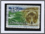 Sellos de Oceania - Australia -  Perforador en Tooma-Tumut