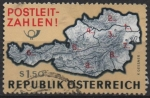 Stamps Austria -  Mapa d' Ausria