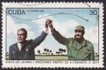 Sellos de America - Cuba -  Visita de Leonid Brezhnev