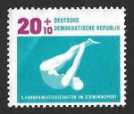 Stamps Germany -  B92 - X Campeonato de Europa de Natación (DDR)