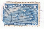 Stamps : America : Panama :  Vasco Nuñez de Balboa Toma posesión del Océano Pacífico