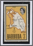 Stamps Antigua and Barbuda -  Mapa