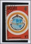 Sellos del Mundo : America : Belice : Rotary Club: 75 aniversario d' Emblema