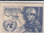 Sellos de America - Brasil -  Ejército en la guerra de Suez