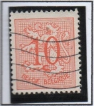 Stamps Belgium -  León con Cifras