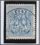 Stamps Belgium -  León con Cifras