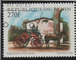 Sellos de Africa - Benin -  Lucha comtra incendios: Horse-drawn Wagon