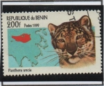 Sellos de Africa - Benin -  Gatos Salvajes: Pantera uncia