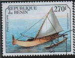 Stamps Benin -  Barcos d' Vela: Polinesian canot