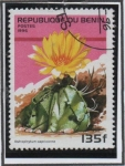 Stamps Benin -  Flores d' Cactus: Astrophytum Capricorne