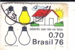 Sellos de America - Brasil -  Preservación de los recursos económicos - electricidad