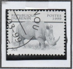 Stamps Benin -  Fauna Africana: Reinoceronte