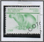 Sellos de Africa - Benin -  Fauna Africana Hipopótamo
