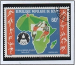 Stamps Benin -  Mapa d'Africa Jugadores d' voleivol
