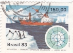Sellos de America - Brasil -  Antartida- Primera expedición brasileña