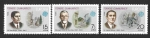 Stamps Turkey -  245-2146-2147 - Uskudarli Hoca Ali Riza Bey, Ali Sami Boyar y Hulusi Behcet