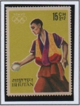 Stamps Bhutan -  Juegos olimpicos d' Tokio:  Lanzar