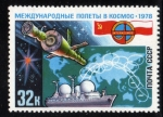 Stamps Russia -  Vuelos conjuntos Interkosmos:  Polonia