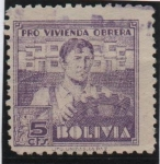 Stamps Bolivia -  Pro vivienda obrera