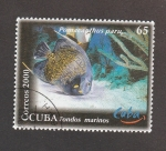 Stamps Cuba -  Pez Pomacapthus paru