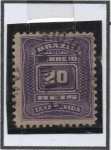 Sellos de America - Brasil -  Cifras