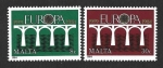 Sellos de Europa - Malta -  641-642 - XXV Aniversario de la Conferencia Postal de Correos y Telecomunicaciones. C.E.P.T. 