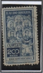 Sellos de America - Brasil -  Bonifacio Bolivar,O'Higgins, San Martin