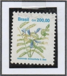 Stamps Brazil -  Flores: Jacaradda mimosi