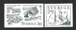 Sellos de Europa - Suecia -  1401-1402 - Acontecimientos Históricos