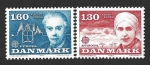 Stamps : Europe : Denmark :  664-665 - Karen Blixen y  August Krogh