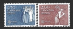 Stamps Denmark -  723-724 - Hechos Históricos