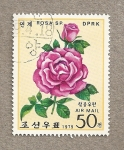 Sellos de Asia - Corea del norte -  Rosa