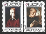 Sellos de Europa - Bélgica -  1052-1053 - Benito de Nursia y Margarita de Austria
