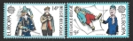Stamps Belgium -  1069-1070 - Marionetas