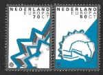 Sellos de Europa - Holanda -  645-646 - Diseño de Fortificaciones