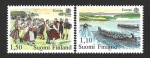 Sellos de Europa - Finlandia -  655-656 - Folklore