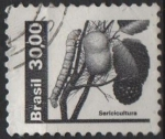 Stamps Brazil -  Frutos: Gusanos d' Seda