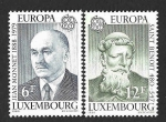 Sellos de Europa - Luxemburgo -  641-642 - Jean Monnet y San Benedicto de Nursia