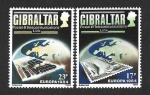 Sellos del Mundo : Europa : Gibraltar : 459-460 - Enlaces Postales y de Telecomunicaciones Internacionales