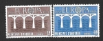 Sellos de Europa - Andorra -  Edif 179-180 - XXV Aniversario de la Conferencia Postal de Correos y Telecomunicaciones. C.E.P.T. 