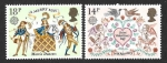 Stamps United Kingdom -  933-934 - Folklore