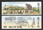 Stamps United Kingdom -  244-245 - La Rueda de Laxey (ISLA DE MAN)