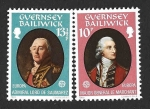 Stamps United Kingdom -  207-208 - John Gaspard Le Marchant y James Saumarez (GUERNSEY)
