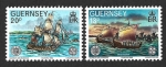 Sellos de Europa - Reino Unido -  241-242 - Centenario de La Sociedad de Guernsey (GUERNSEY) 