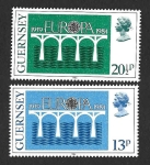 Stamps United Kingdom -  281-282 - XXV Aniversario de la Conferencia Postal de Correos y Telecomunicaciones C.E.P.T. (GUERNSE