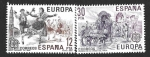 Stamps Spain -  Edif 2615-2616 - Folklore
