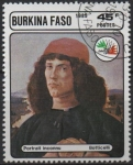 Stamps Burkina Faso -  Italia'85 Retrato