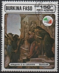 Stamps Burkina Faso -  Italia'85 Alegoria a l' Calumnia