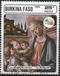 Stamps Burkina Faso -  Italia'85 Retrato